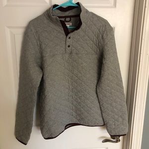 Quarter button crew neck